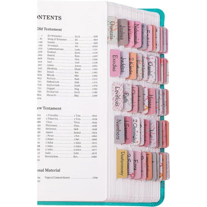 Biblio Bible Tab Set | 75 - Piece Laminated Bible Index Tabs, Waterproof, Easy Alignment - Hartwella