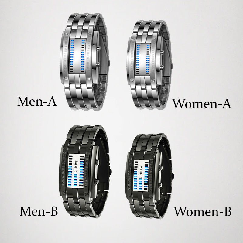 Bino LED Watch | Stainless Steel, Water-Resistant - Hartwella