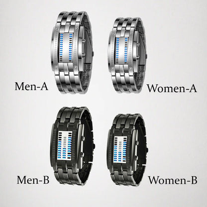 Bino LED Watch | Stainless Steel, Water-Resistant - Hartwella