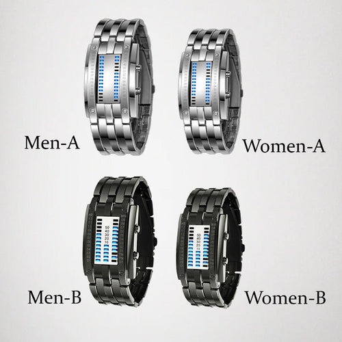 Bino LED Watch | Stainless Steel, Water-Resistant - Hartwella