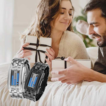 Bino LED Watch | Stainless Steel, Water-Resistant - Hartwella