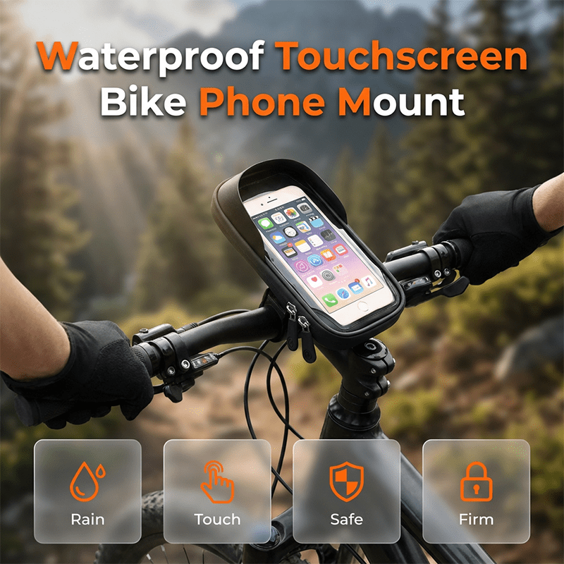 Bixa Bicycle Phone Holder | Waterproof, Touchscreen Compatible, 360° Rotation - Hartwella