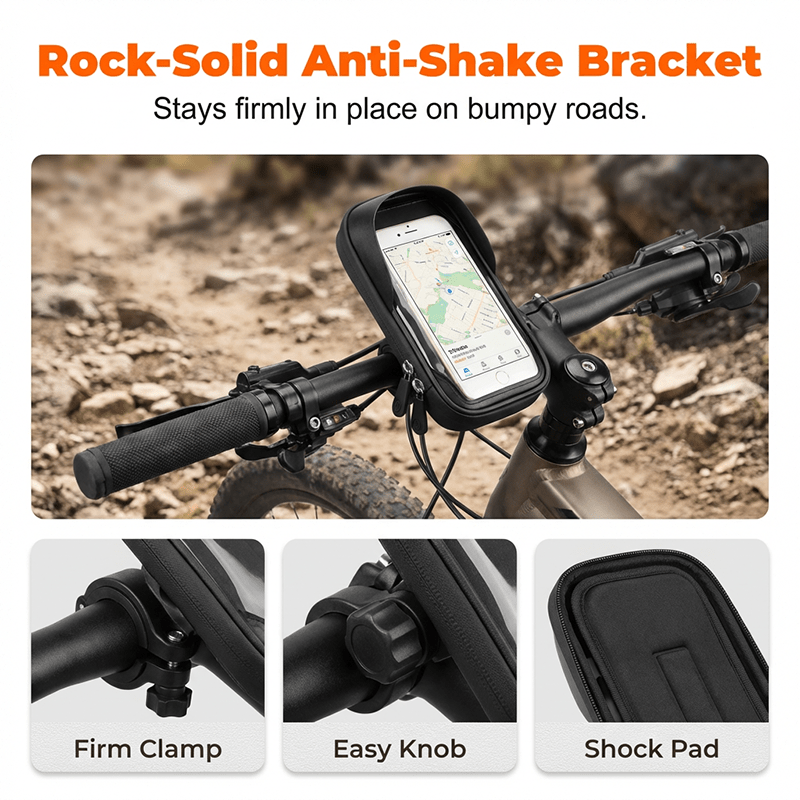 Bixa Bicycle Phone Holder | Waterproof, Touchscreen Compatible, 360° Rotation - Hartwella