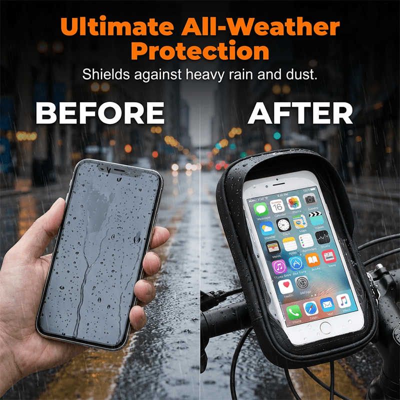 Bixa Bicycle Phone Holder | Waterproof, Touchscreen Compatible, 360° Rotation - Hartwella