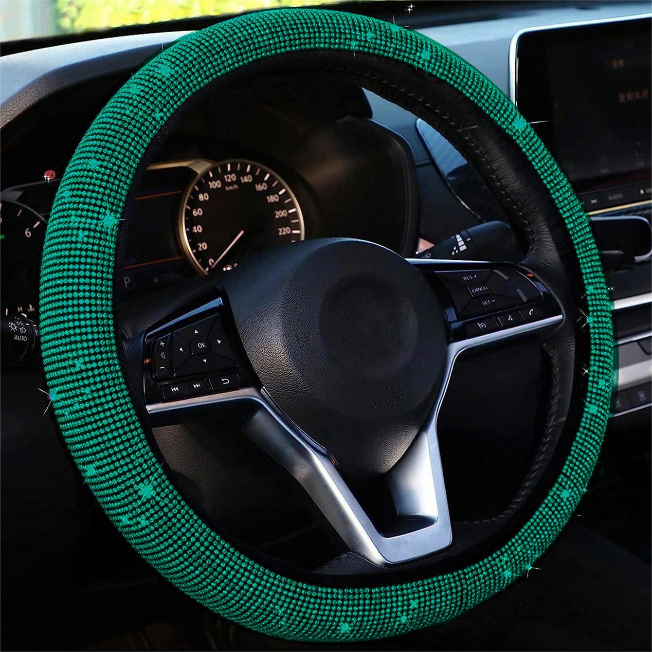 Bling Crystal Steering Wheel Cover | Rhinestone Design, Anti-Slip, Comfortable Fit - Hartwella
