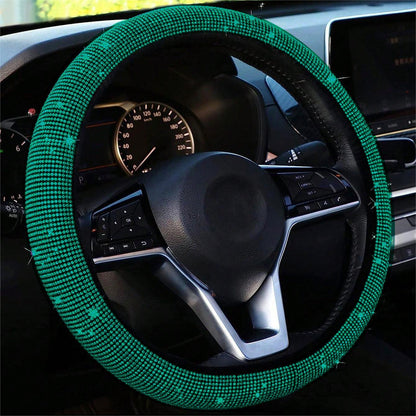 Bling Crystal Steering Wheel Cover | Rhinestone Design, Anti-Slip, Comfortable Fit - Hartwella