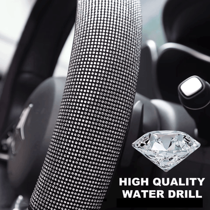 Bling Crystal Steering Wheel Cover | Rhinestone Design, Anti-Slip, Comfortable Fit - Hartwella