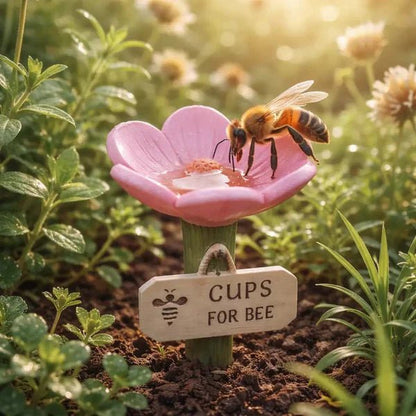 Bloom Bee Watering Station | Vibrant Resin Flower Design for Pollinators - Hartwella