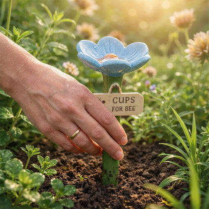 Bloom Bee Watering Station | Vibrant Resin Flower Design for Pollinators - Hartwella