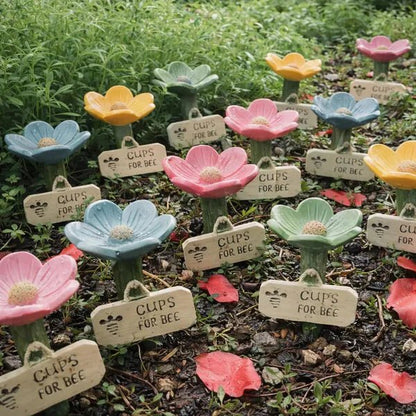 Bloom Bee Watering Station | Vibrant Resin Flower Design for Pollinators - Hartwella