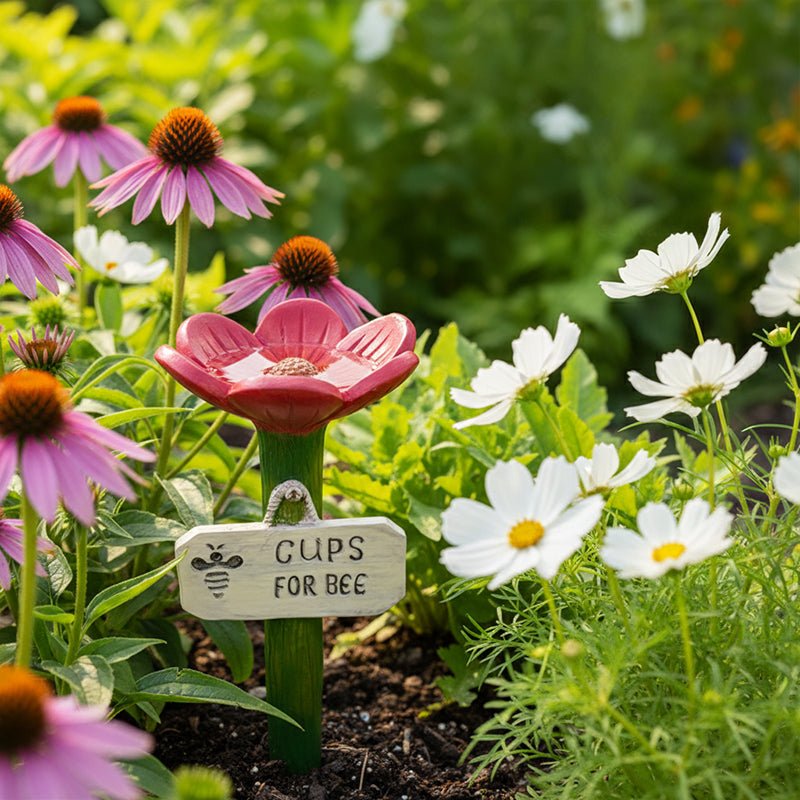 Bloom Bee Watering Station | Vibrant Resin Flower Design for Pollinators - Hartwella