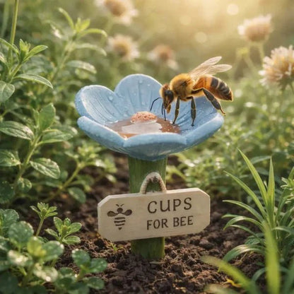 Bloom Bee Watering Station | Vibrant Resin Flower Design for Pollinators - Hartwella