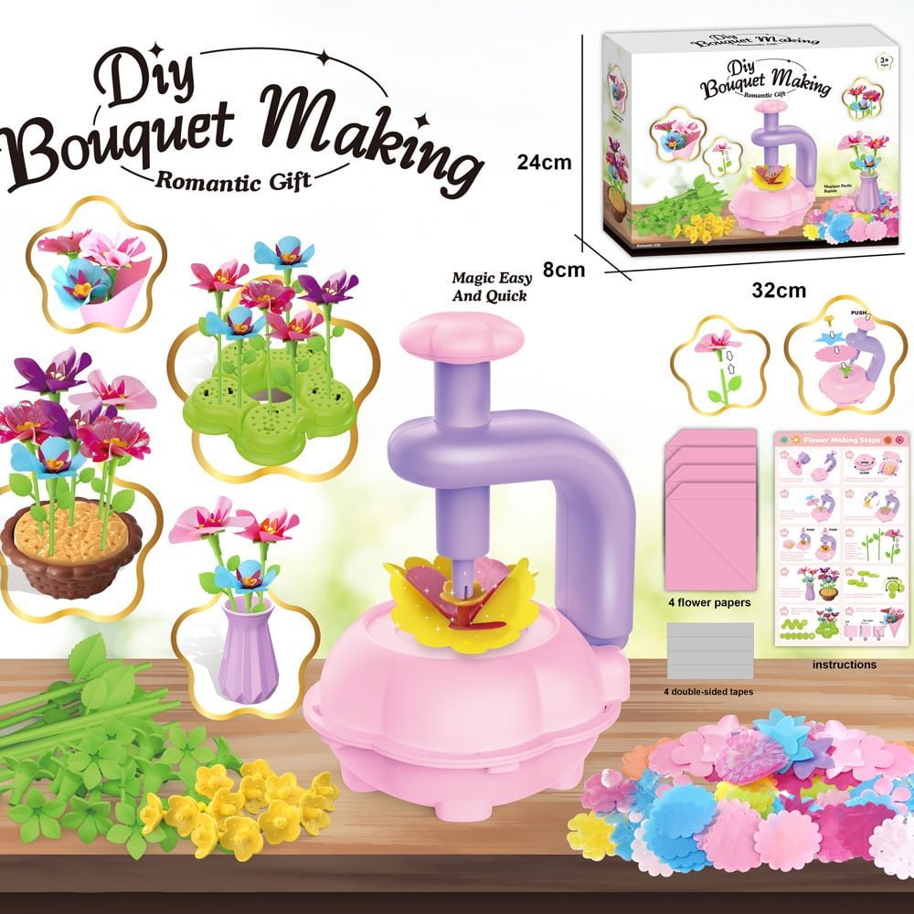 BlossomCraft Flower Maker Kit | All - in - One DIY Craft for Kids - Hartwella