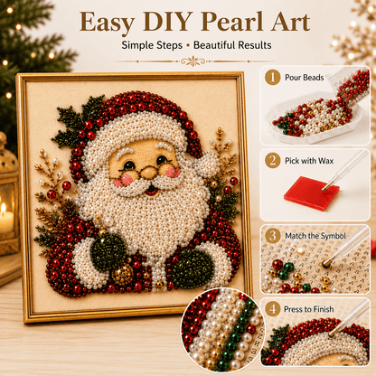 Blynn Pearl Diamond Art Kit | Christmas DIY, Beginner-Friendly, 20x20cm - Hartwella