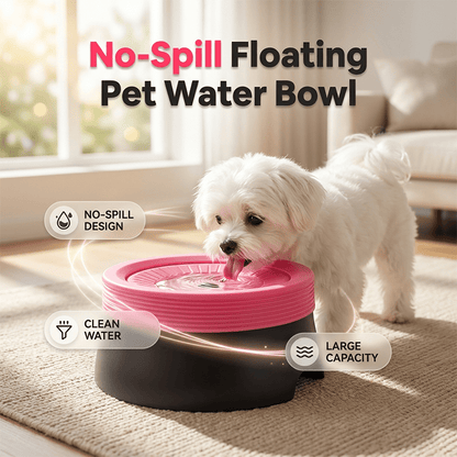 Blyss Floating Dog Water Bowl | No Spill, Anti-Slip, 600ML Capacity for Dogs and Cats - Hartwella