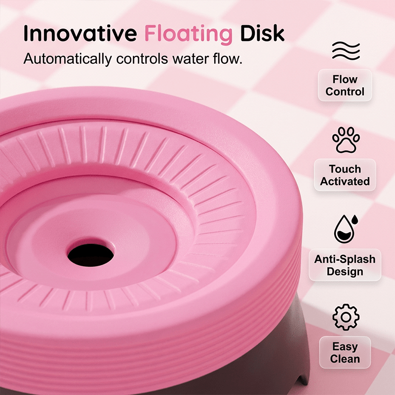 Blyss Floating Dog Water Bowl | No Spill, Anti-Slip, 600ML Capacity for Dogs and Cats - Hartwella