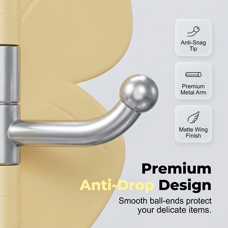 Blythe Rotatable Wall Hook | Triple Arm, 180-Degree Rotation, Decorative Coat Hook - Hartwella