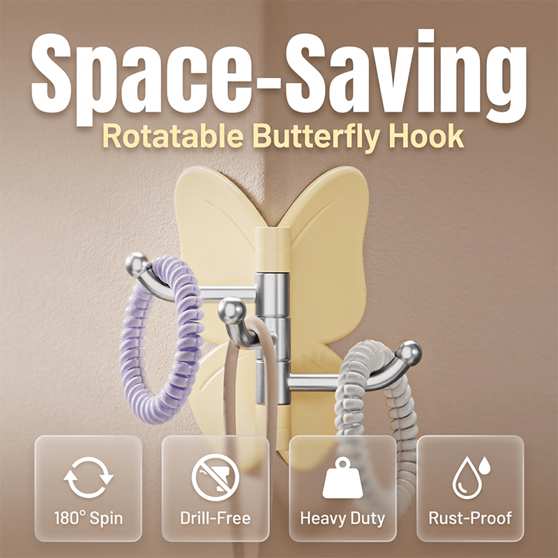 Blythe Rotatable Wall Hook | Triple Arm, 180-Degree Rotation, Decorative Coat Hook - Hartwella
