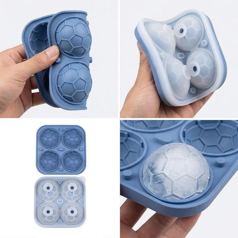 Bola Soccer Ice Cube Tray | Silicone, Football Design, Slow-Melting Cubes - Hartwella