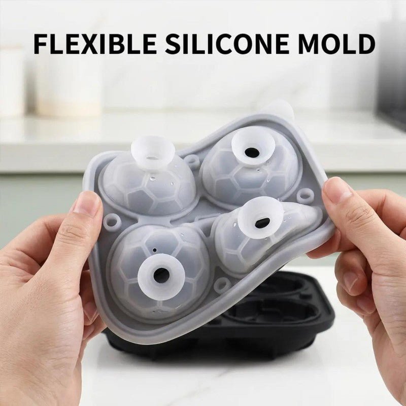 Bola Soccer Ice Cube Tray | Silicone, Football Design, Slow-Melting Cubes - Hartwella