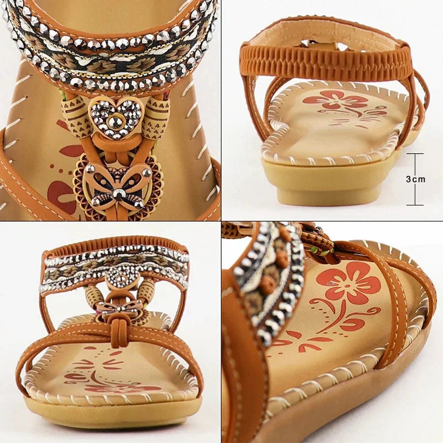 Bora Bohemian Sandals for Women | Orthopaedic Comfort, Anti - Slip Design - Hartwella