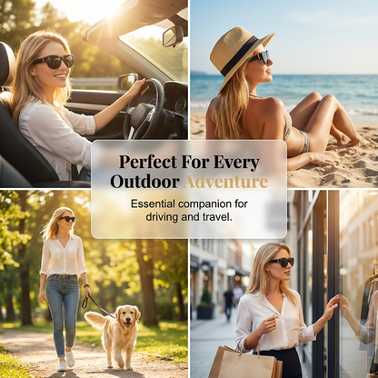 Bora Oversized Sunglasses | Polarized, UV400 Protection, Stylish Fit Over Prescription Glasses - Hartwella
