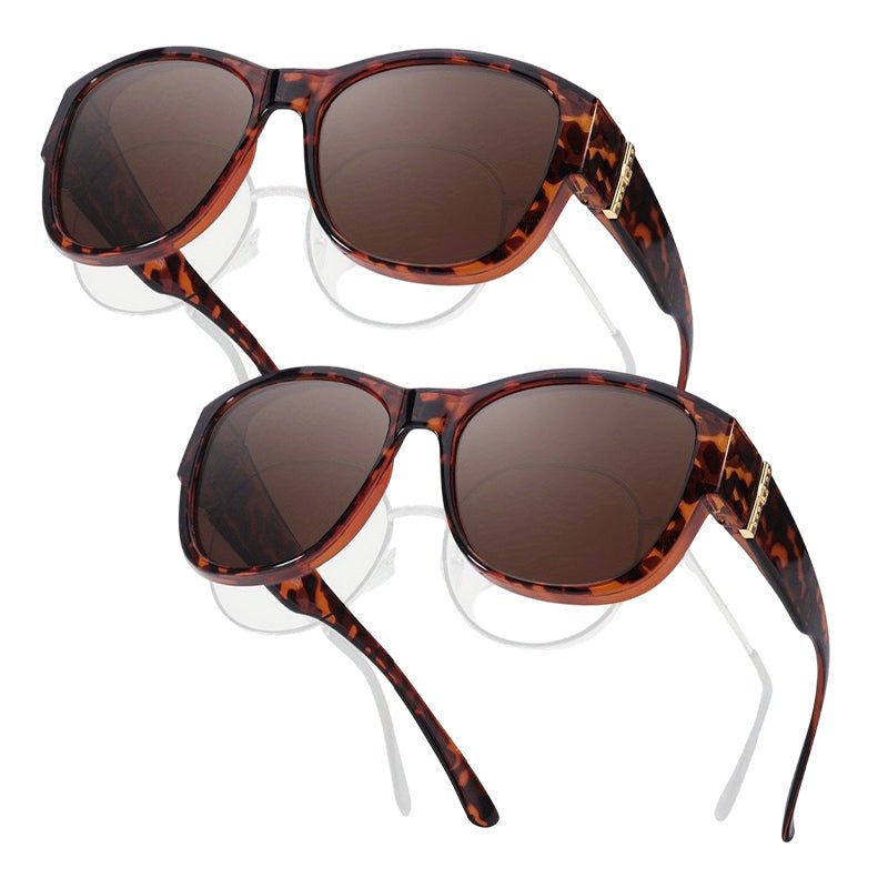 Bora Oversized Sunglasses | Polarized, UV400 Protection, Stylish Fit Over Prescription Glasses - Hartwella