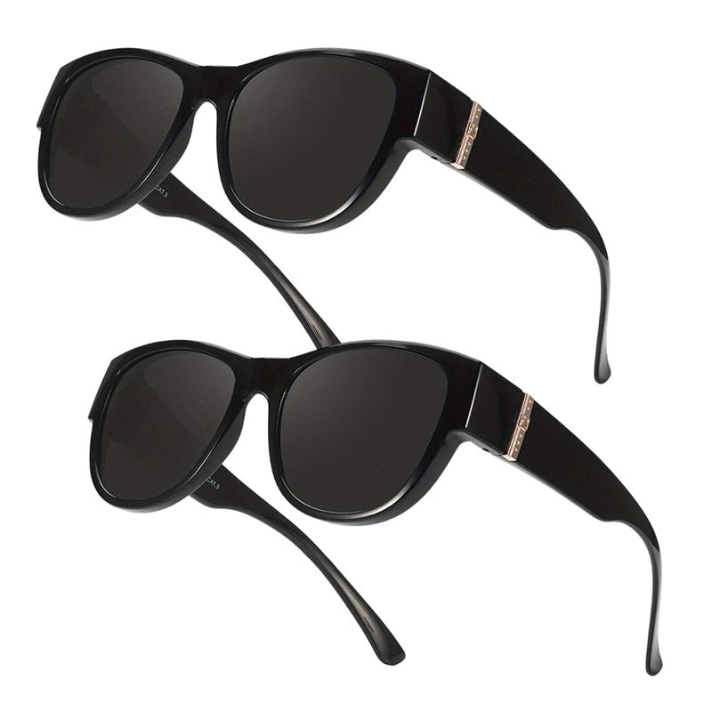 Bora Oversized Sunglasses | Polarized, UV400 Protection, Stylish Fit Over Prescription Glasses - Hartwella