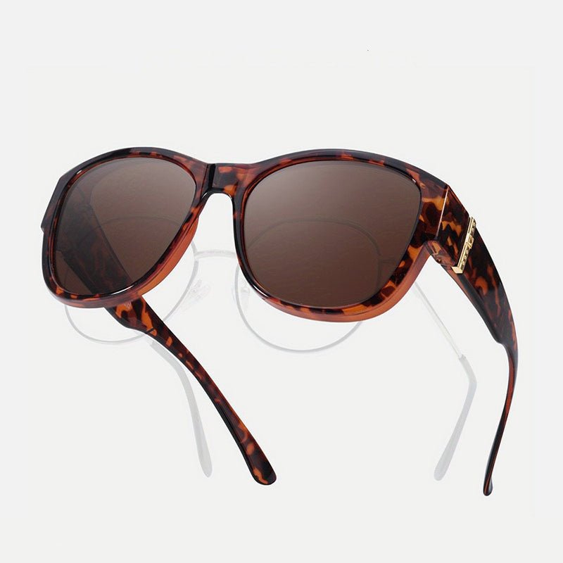 Bora Oversized Sunglasses | Polarized, UV400 Protection, Stylish Fit Over Prescription Glasses - Hartwella
