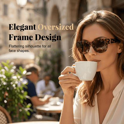Bora Oversized Sunglasses | Polarized, UV400 Protection, Stylish Fit Over Prescription Glasses - Hartwella