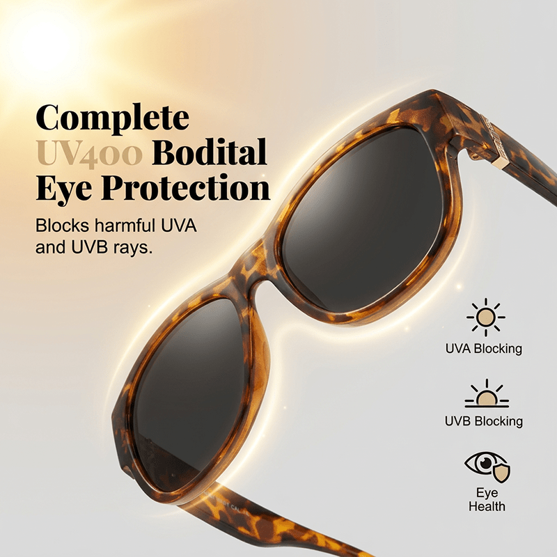 Bora Oversized Sunglasses | Polarized, UV400 Protection, Stylish Fit Over Prescription Glasses - Hartwella