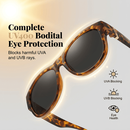 Bora Oversized Sunglasses | Polarized, UV400 Protection, Stylish Fit Over Prescription Glasses - Hartwella