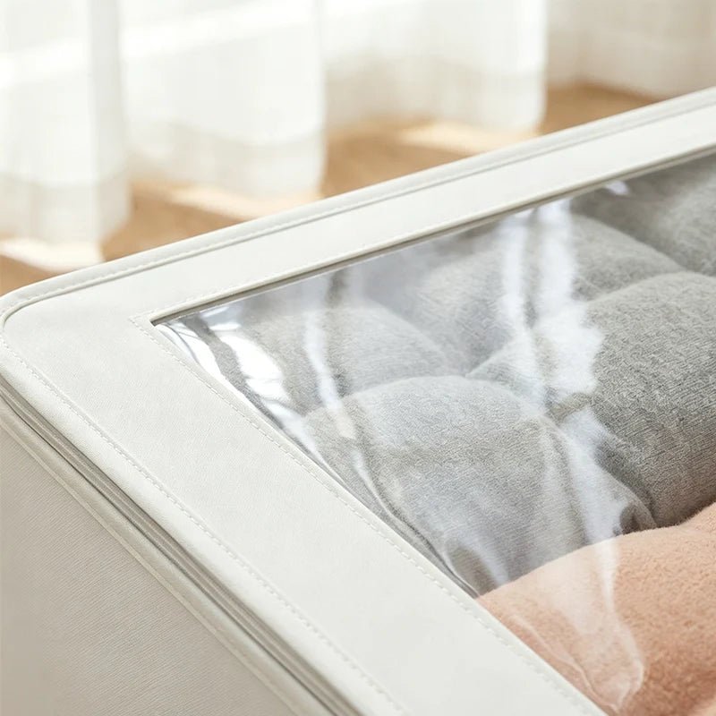 Bora Underbed Storage Tote | Foldable, Transparent, Dual-Zippered - Hartwella