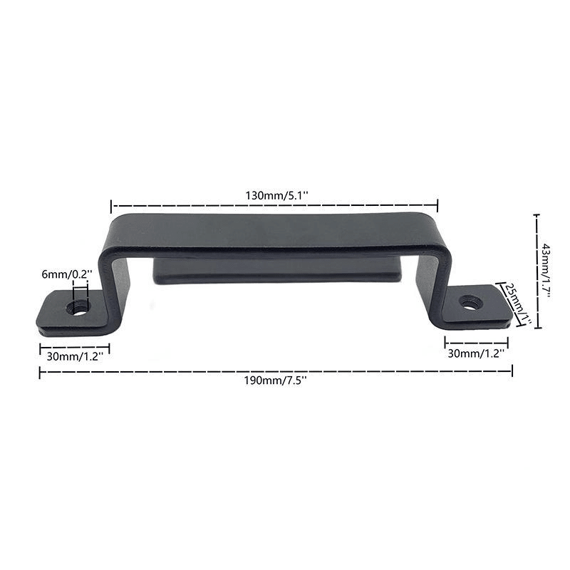Boreal Black Door Handle Set | Heavy-Duty Iron, Ergonomic Design - Hartwella