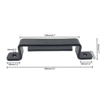 Boreal Black Door Handle Set | Heavy-Duty Iron, Ergonomic Design - Hartwella
