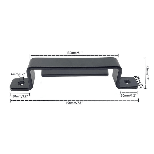 Boreal Black Door Handle Set | Heavy-Duty Iron, Ergonomic Design - Hartwella
