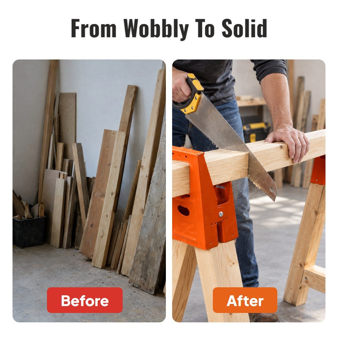 Brakka™ Heavy-Duty Sawhorse Brackets - Hartwella
