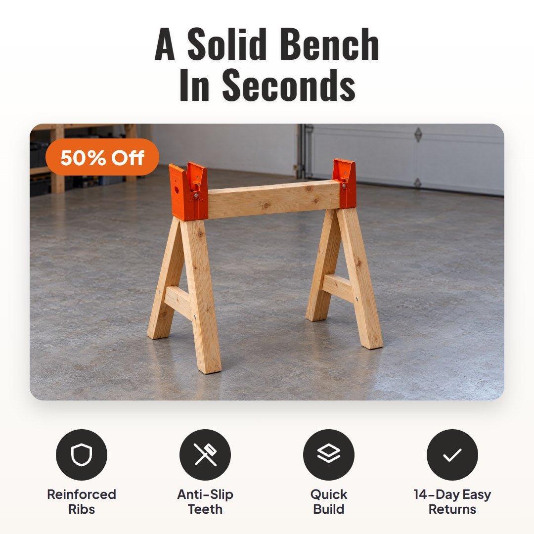 Brakka™ Heavy-Duty Sawhorse Brackets - Hartwella