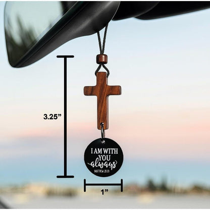 Brave Car Cross | Inspirational Bible Verse - Hartwella