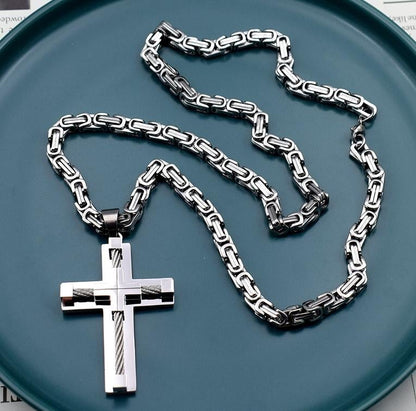 Brave Cross Necklace | Premium Stainless Steel - Hartwella