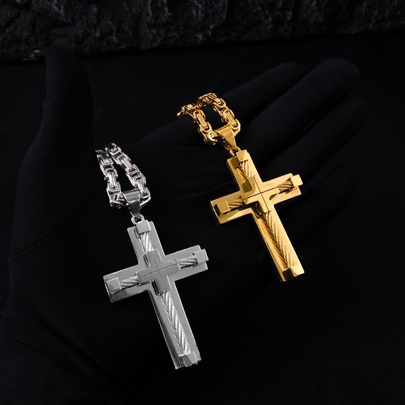 Brave Cross Necklace | Premium Stainless Steel - Hartwella