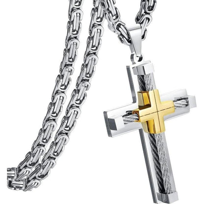 Brave Cross Necklace | Premium Stainless Steel - Hartwella
