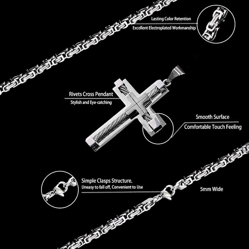 Brave Cross Necklace | Premium Stainless Steel - Hartwella