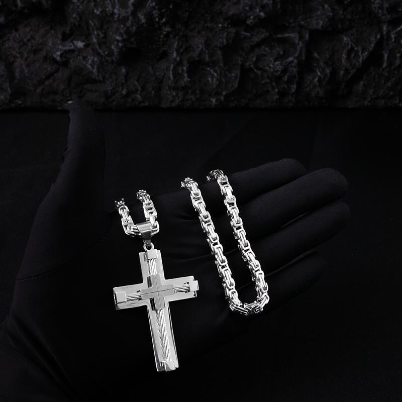 Brave Cross Necklace | Premium Stainless Steel - Hartwella