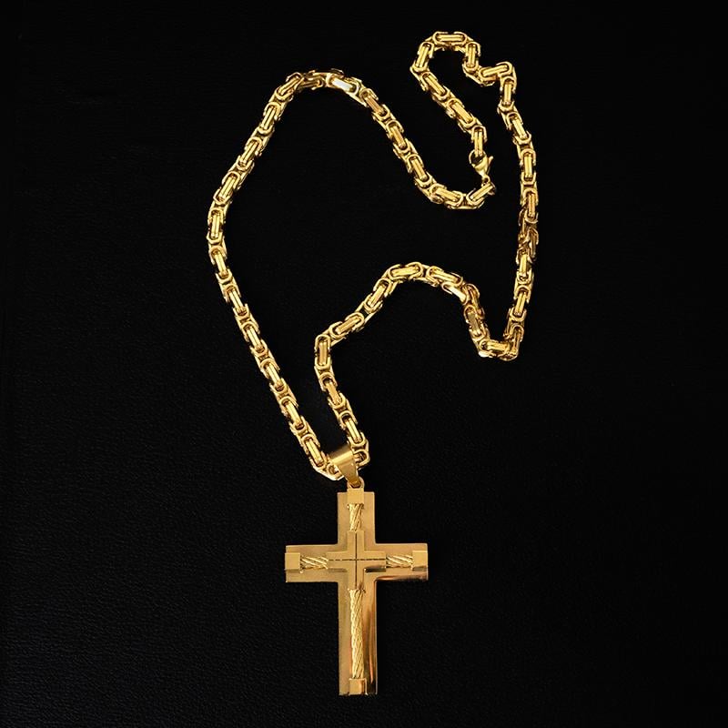 Brave Cross Necklace | Premium Stainless Steel - Hartwella