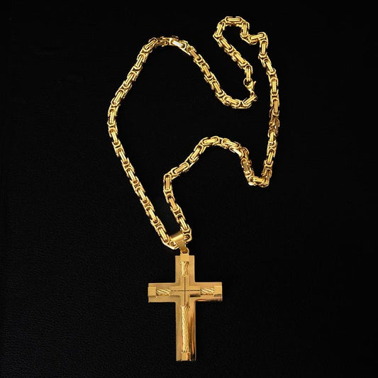 Brave Cross Necklace | Premium Stainless Steel - Hartwella