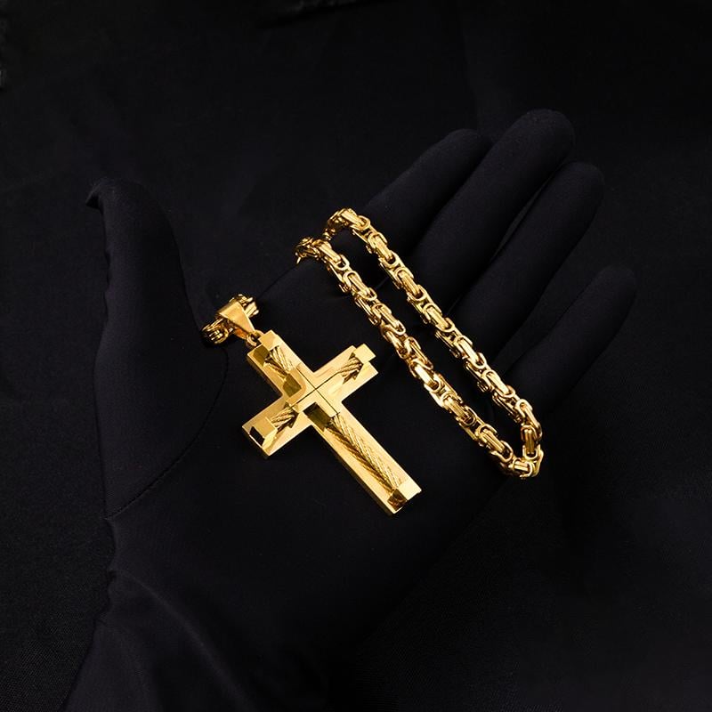 Brave Cross Necklace | Premium Stainless Steel - Hartwella