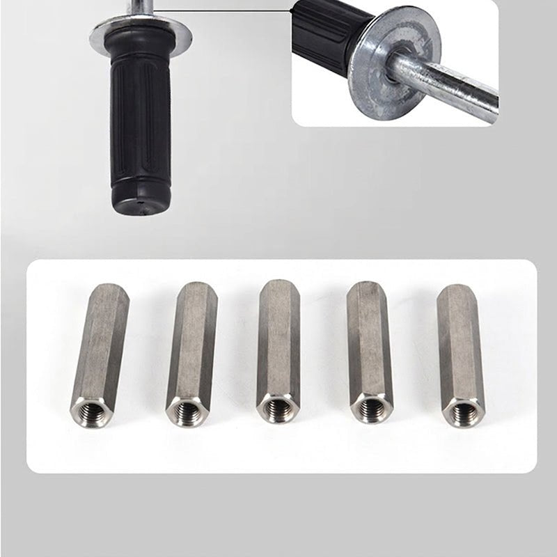 Brawny Bolt Extractor Set | Heavy-Duty, Five Adapter Sizes, Premium Steel - Hartwella