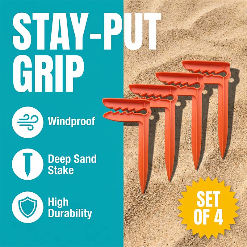 Breeze Beach Pegs | Windproof, Durable Plastic - Hartwella