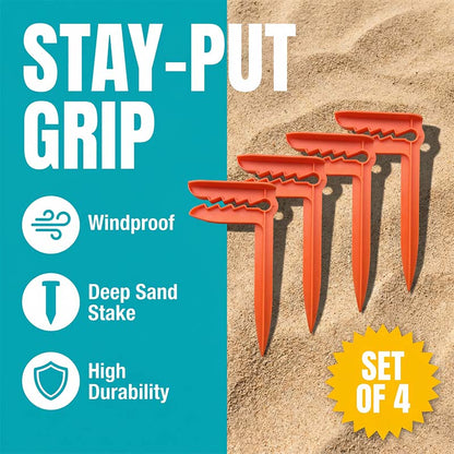 Breeze Beach Pegs | Windproof, Durable Plastic - Hartwella